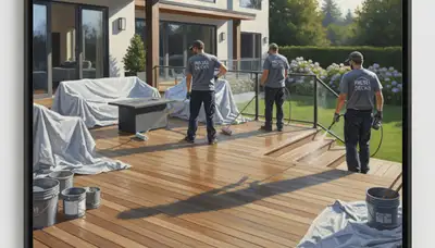 Professional deck sealing in Bradenton, FL to protect wood from sun, humidity, and salt air