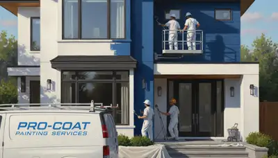 Bradenton, FL exterior house painters applying durable coastal coating to a home exterior