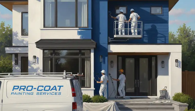Bradenton, FL exterior house painters applying durable coastal coating to a home exterior