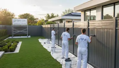 Fence painting in Bradenton, FL by Bradenton Paint Pros using durable weather-resistant coating