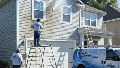 Bradenton Paint Pros pressure cleans vinyl siding in Bradenton, FL to remove mold and grime