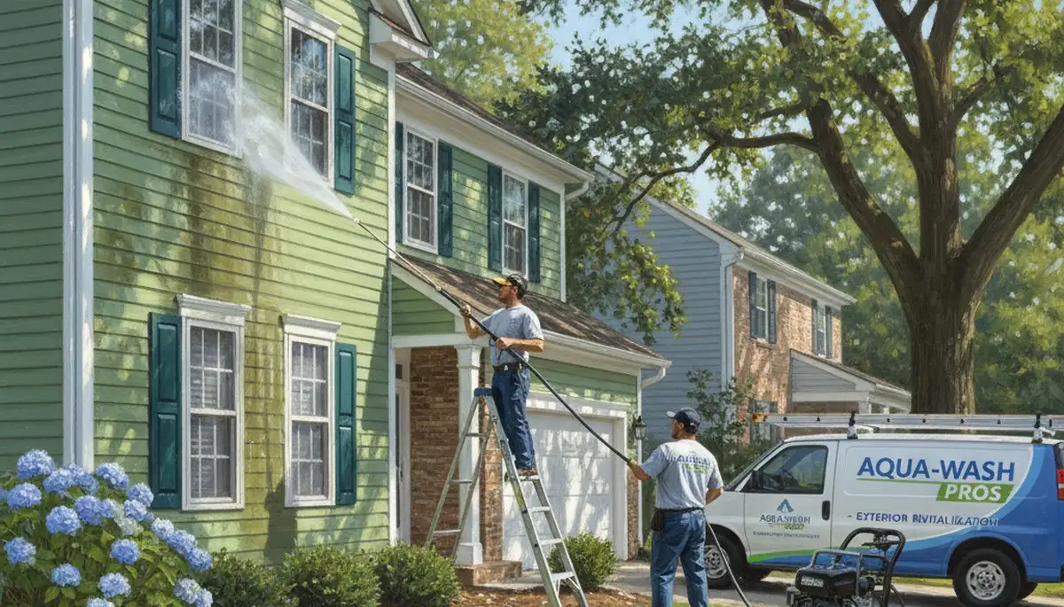 Bradenton Paint Pros pressure cleans vinyl siding in Bradenton, FL to remove mold, mildew, and grime